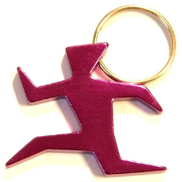 Runner shape bottle opener key chain