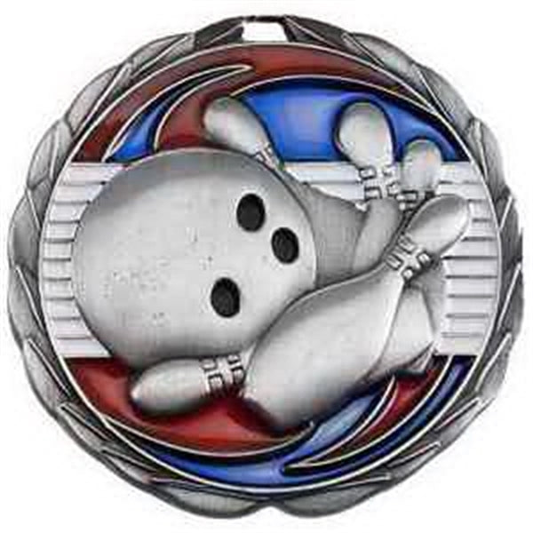 2 1/2" Bowling Color Epoxy Medal