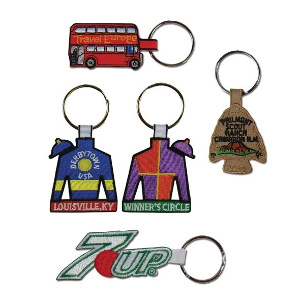 Embroidered 2 Sided Key Rings