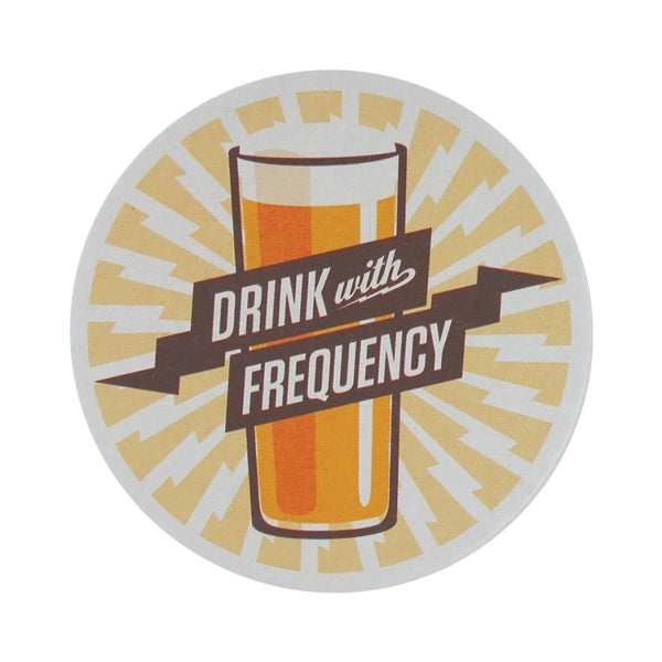 3.5" Round Full Color Pulp-Board Paper Coaster 40pt
