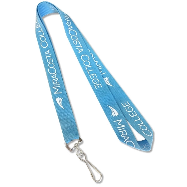 3/4" Wide Economy Flat Polyester Lanyard - Screen Printed