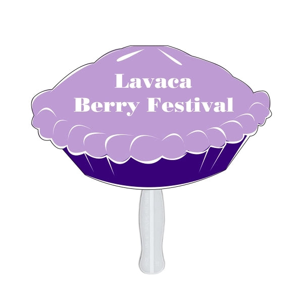 Pie Sandwiched Hand Fan Full Color