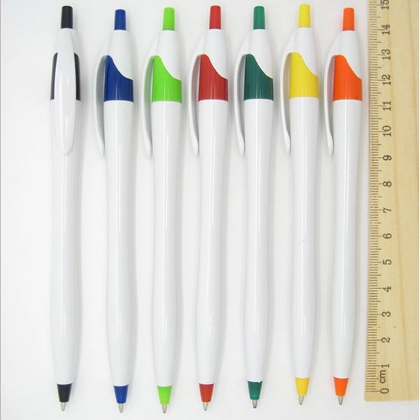 Plastic plunger action ballpoint pen