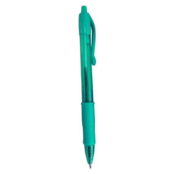 Plastic Ballpoint Pen With Rubber Grip