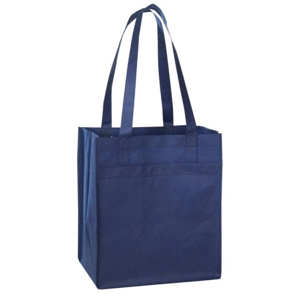 Non Woven Tote w/Fabric Covered Bottom 100gm