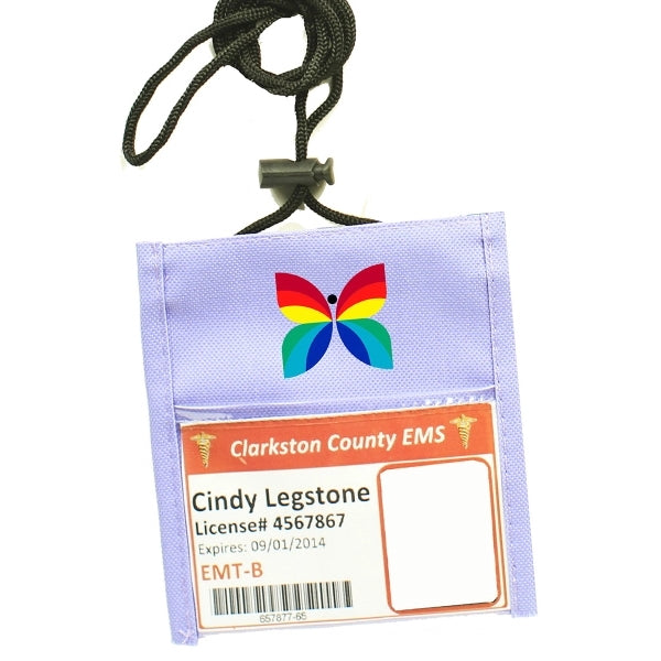 Popular Non-Woven Convention Neck Wallet w/ Rope Lanyard