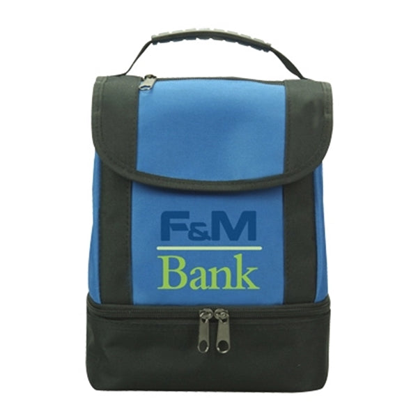 The dual compartment lunch cooler bag