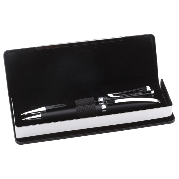 Leatherette and Metal Case with Magnetic Closure for Pens