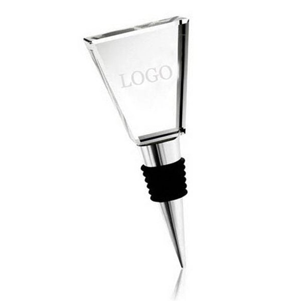 Optic Crystal Trapezoid Shaped Wine Stopper