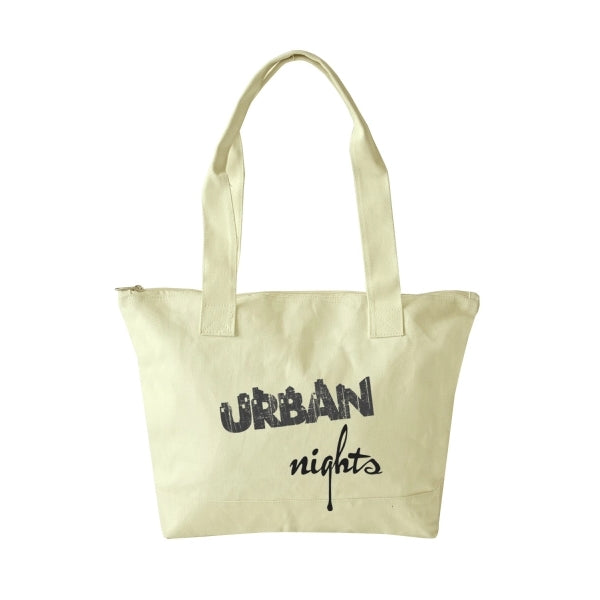 Cotton Canvas Zipper Tote