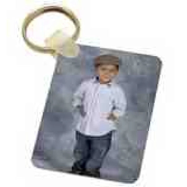 1.25 x 3 inch Full Color Rectangle Key Chain