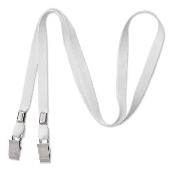 3/8" Open-Ended Event Lanyard/Mask Holder w/ 2 Bulldog Clips