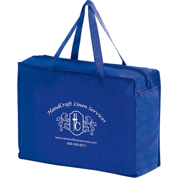 Non-Woven Large Zipper Tote - Screen Print