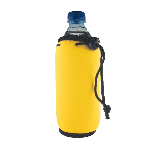 Bottle Can Coolie With Drawstring and Clip