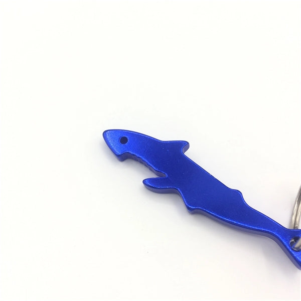 Aluminum shark shape bottle opener keychain