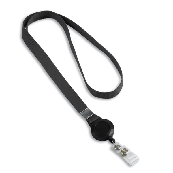 Badge Lanyard with Retractable Belt Clip
