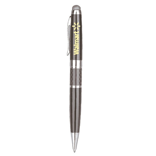 Carbon Fiber Ballpoint Pen & Stylus with PE Pouch