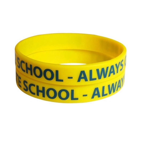 Debossed Silicone Bracelet with Color Filled