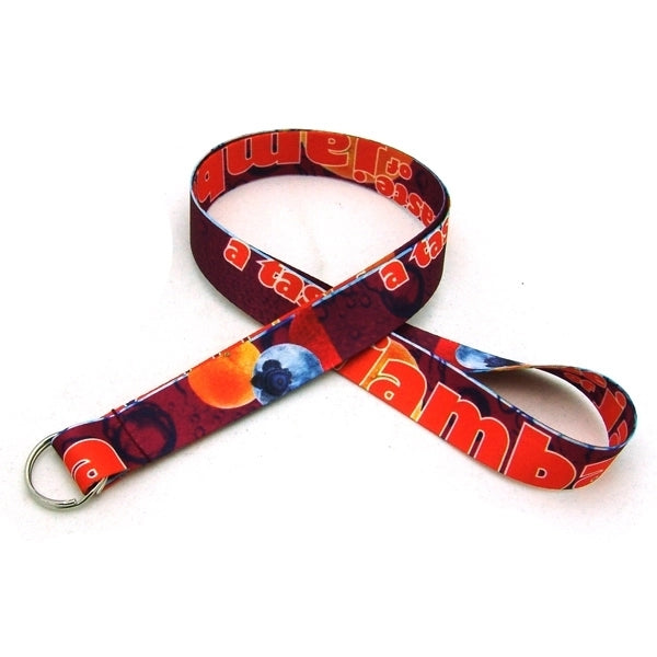 3/4" Digitally Sublimated Lanyard w/ J Hook