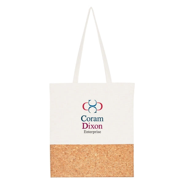 Tow Tones Cork Shoulder Strap Tote Bag