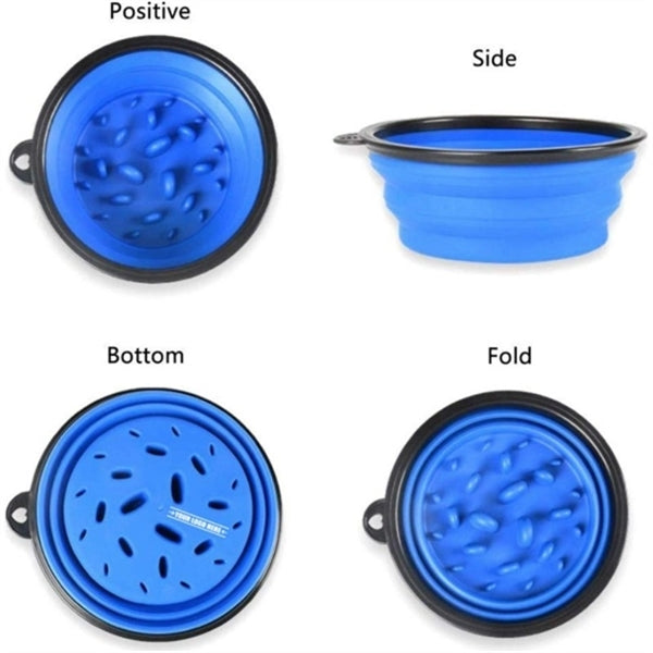Collapsible Slow Feeder Dog Bowl
