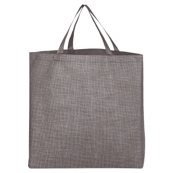 Custom Crosshatched Non Woven Tote Bag - BG