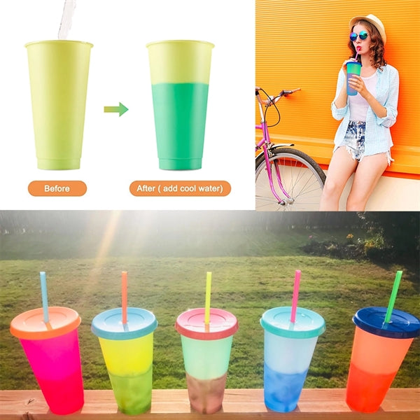 24oz Color Changing Plastic Cup