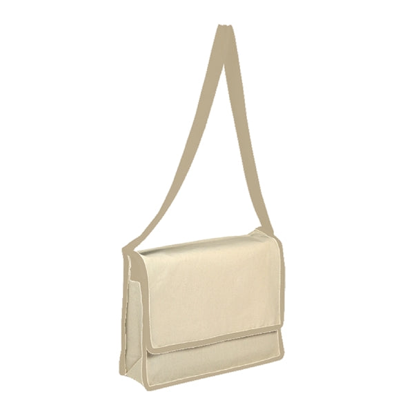 10 oz. Cotton Canvas Eco-Friendly Messanger Bag w/ Handles
