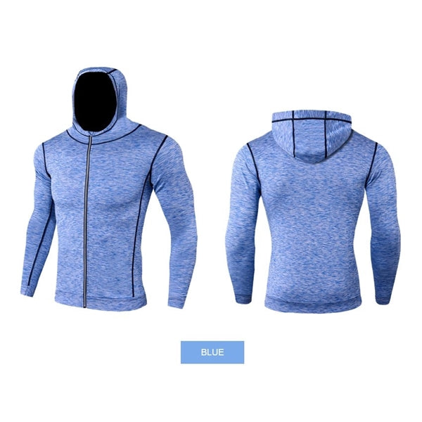 Men's Sport Casual Hoodie Quick Dry Coat With Zipper
