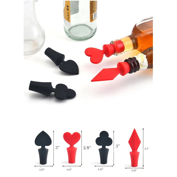 Poker flower sign silicone wine stopper