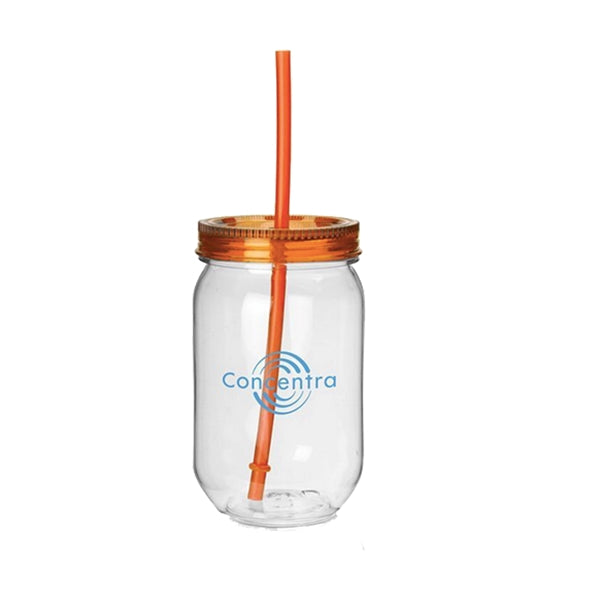 16Oz Plastic Mason Jar Drink Cup