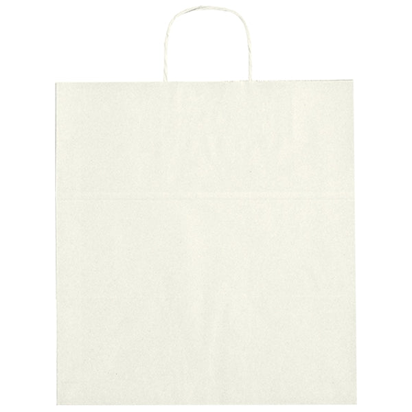 Custom Kraft Paper White Shopping Bags-14-x-15