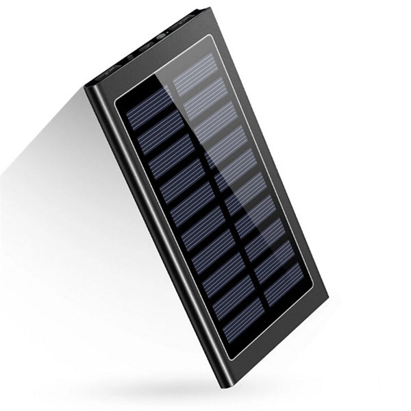 Dual USB 10000mAh Solar Power Bank With Flashlight