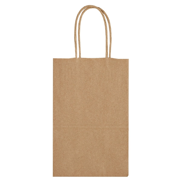 Kraft Paper Brown Shopping Bags-5-1/4"-x-8-1/4 - BG