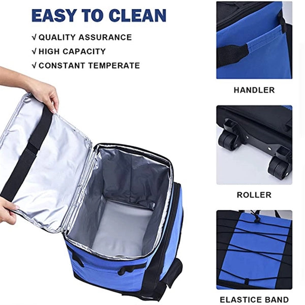 Large Capacity Insulated Picnic Trolley Cooler Bag