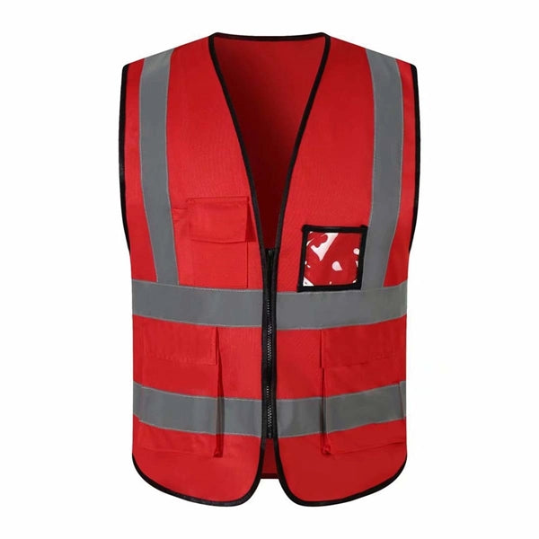 Reflective Safety Vest With Work Card Pocket
