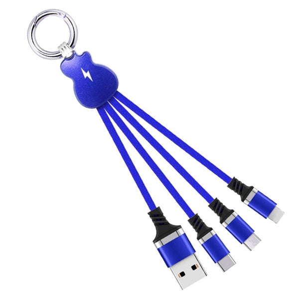 Three-in-one Illuminated Keychain Charging Cable