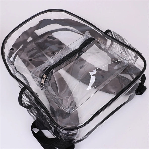 Basic Clear Vinyl Security Backpack