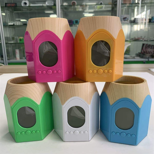 Electronic Calendar Pens Pencil Holder Cup
