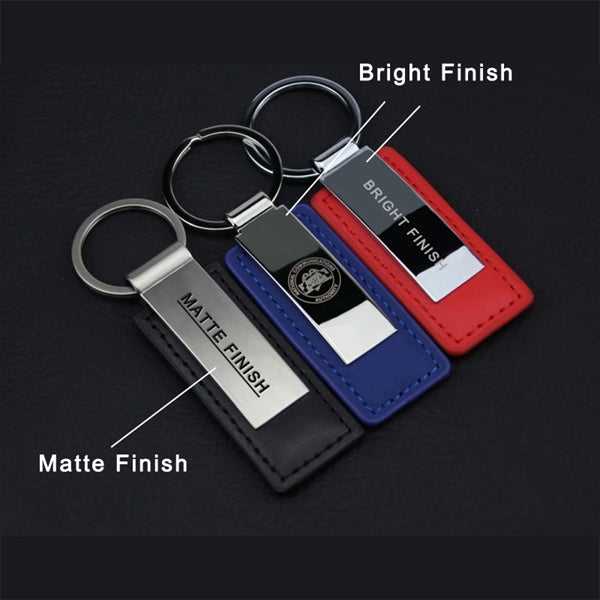 Leather and Metal Key Chain Gift Set