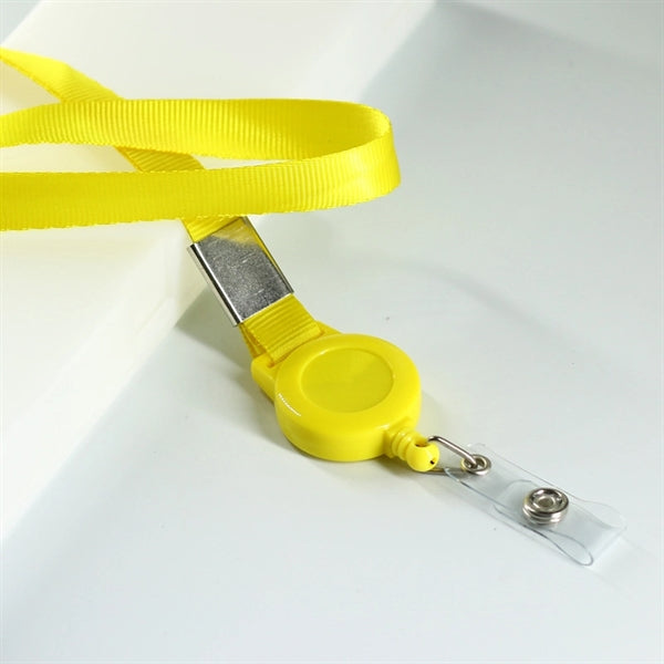 Combination lanyard with retractable reel ID Holder