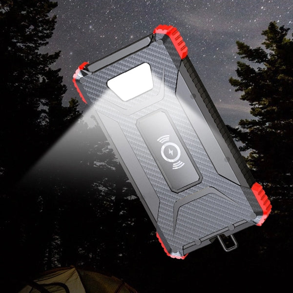 Outdoor 10000mAh Solar Power Bank Built in LED Flashlight