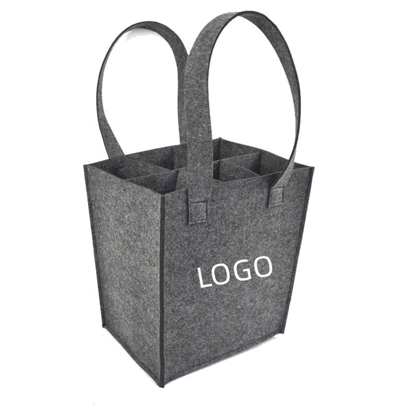 Six Battle Felt Wine Tote