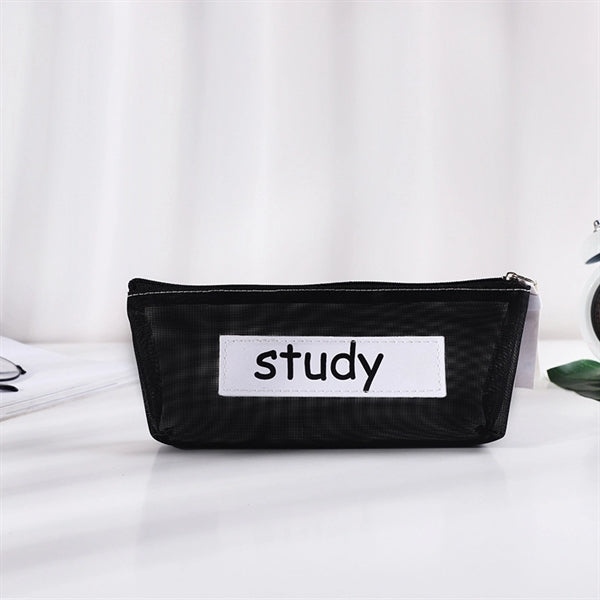 Transparent Mesh Pencil Case