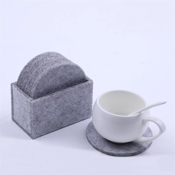 4 Inch Non-abrasive Felt Coaster for Drinks Eco-Friendly