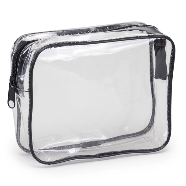Clear Vinyl Travel Size Cosmetic Bag