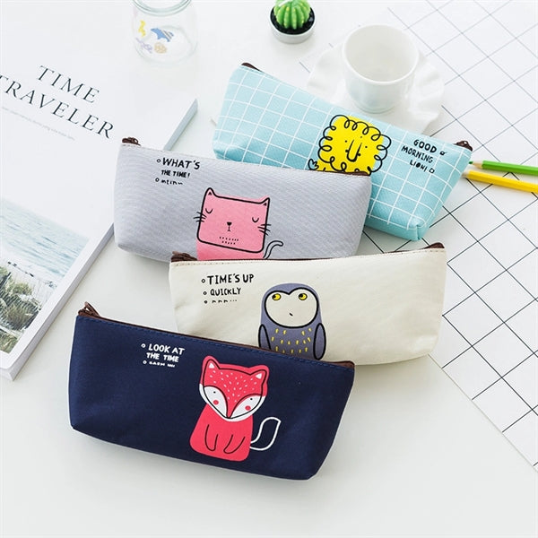 Fox Canvas Pencil Case