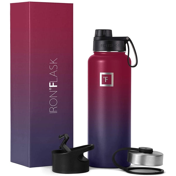 Iron Flask Sports Water Bottle 32 Oz With 3 Lids