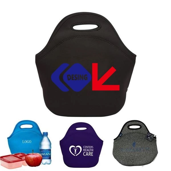 Easy Carried Zippered Neoprene Lunch Bag