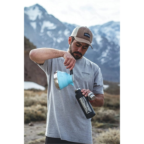 20 oz Vacuum Insulated Bottle with bamboo lid